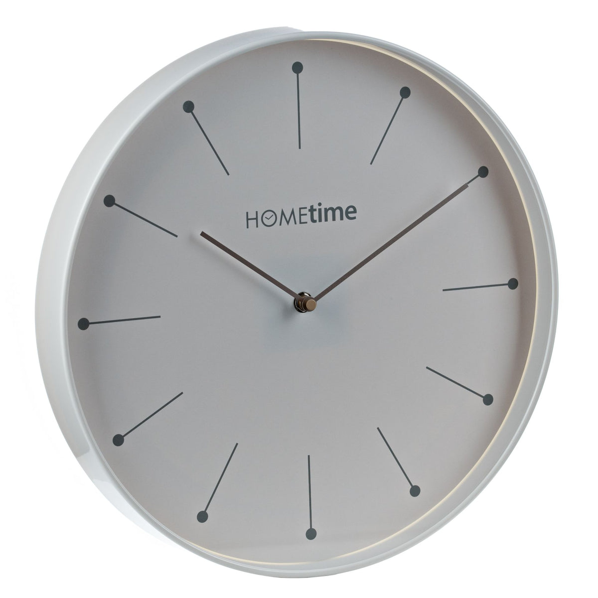 Hometime White Modern Wall Clock W8004W Arthur Cameron