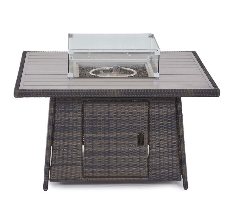 Kingston Rattan Corner Deluxe Sofa Set With Fire Pit Arthur Cameron