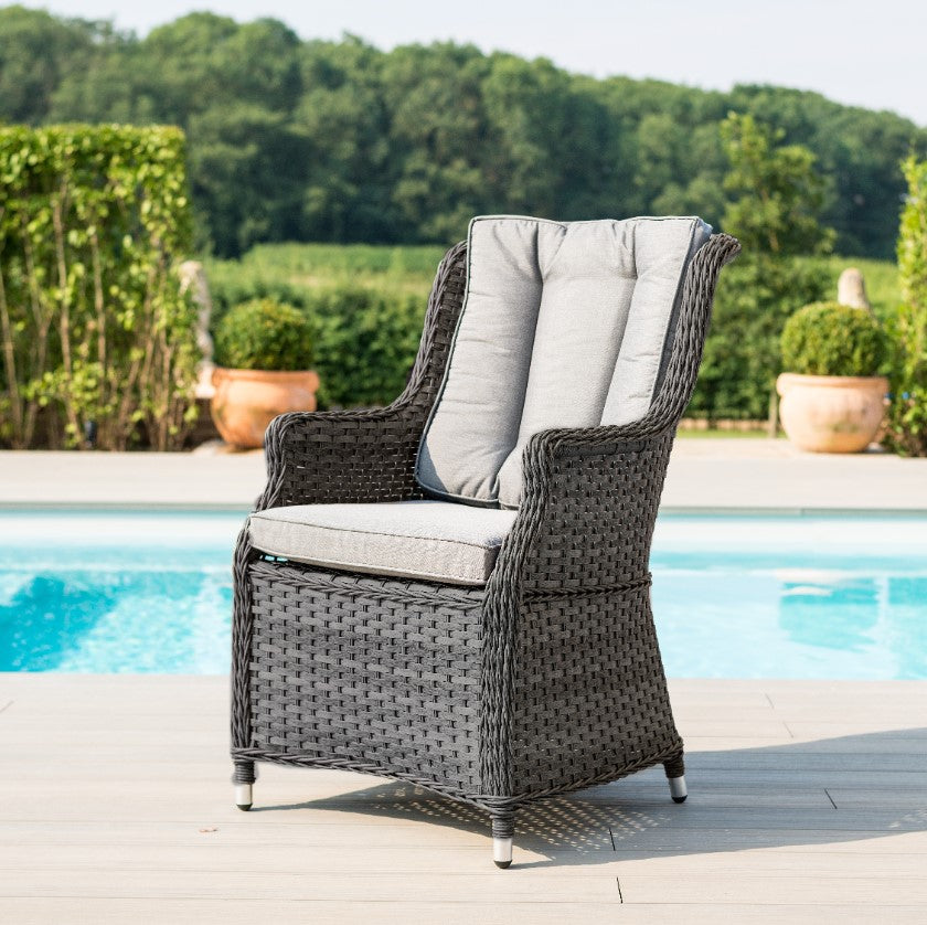 Victoria 4 Seat Square Rattan Dining Set with Square Chairs