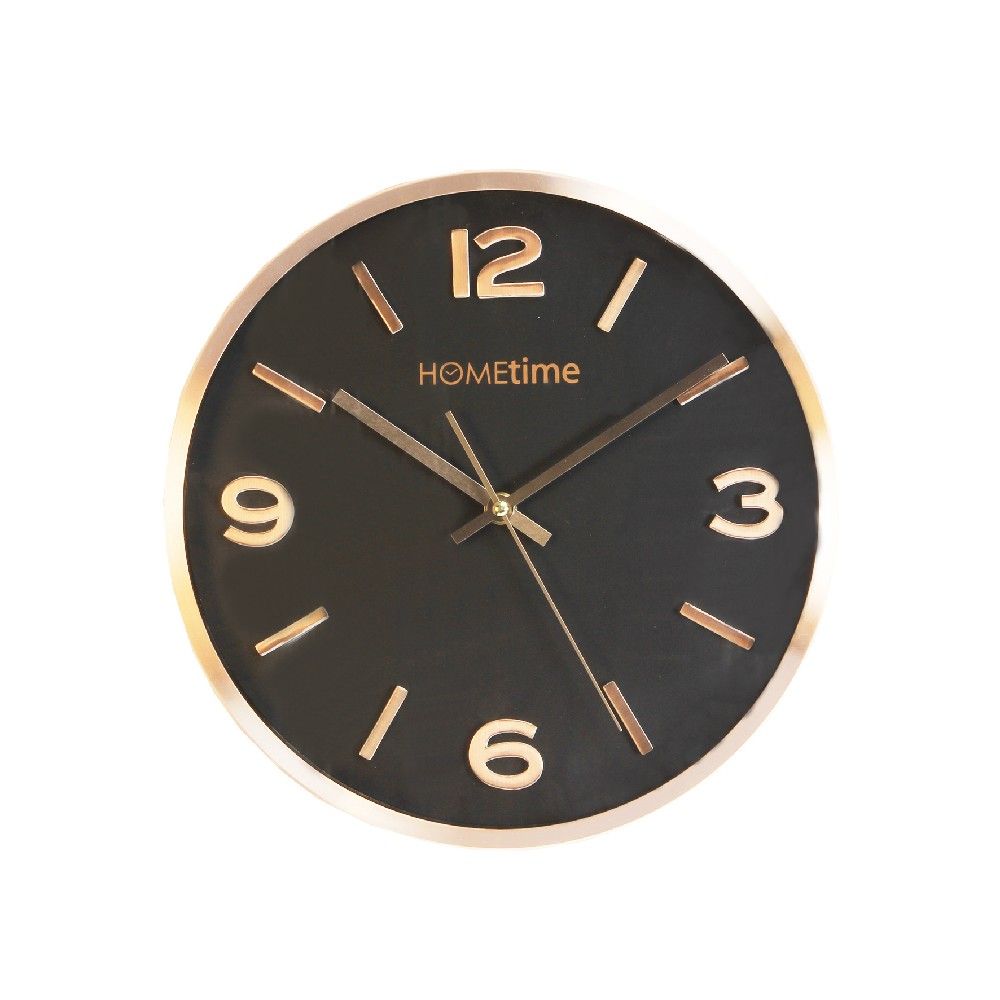 Hometime Copper Black Aluminium Wall Clock W7320 Arthur Cameron