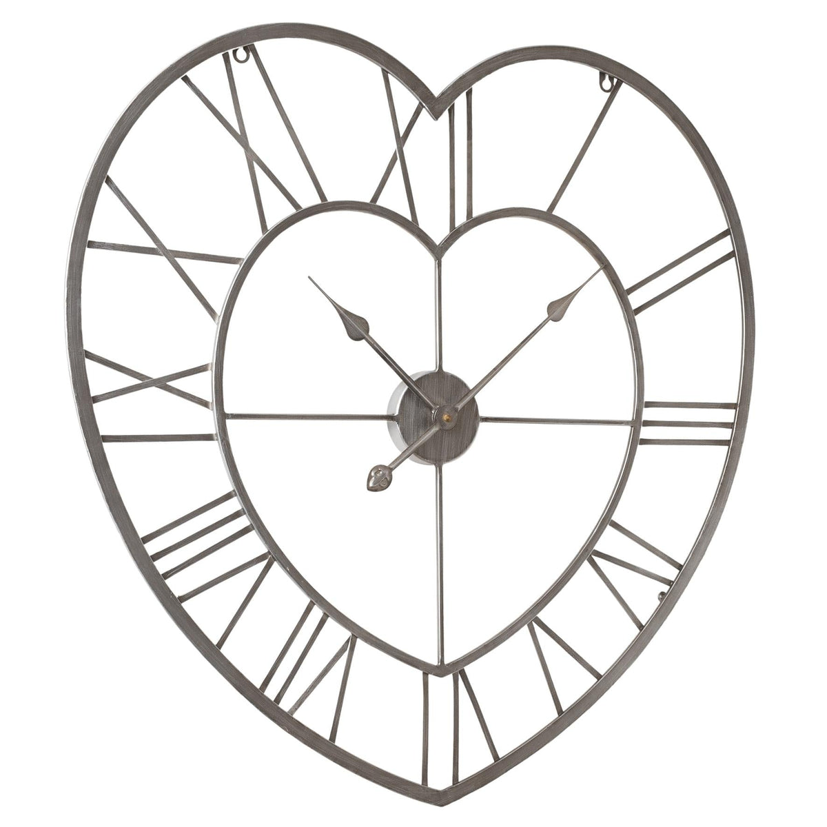 Hometime Metal Heart Wall Clock Large 70cm W7987 Arthur Cameron