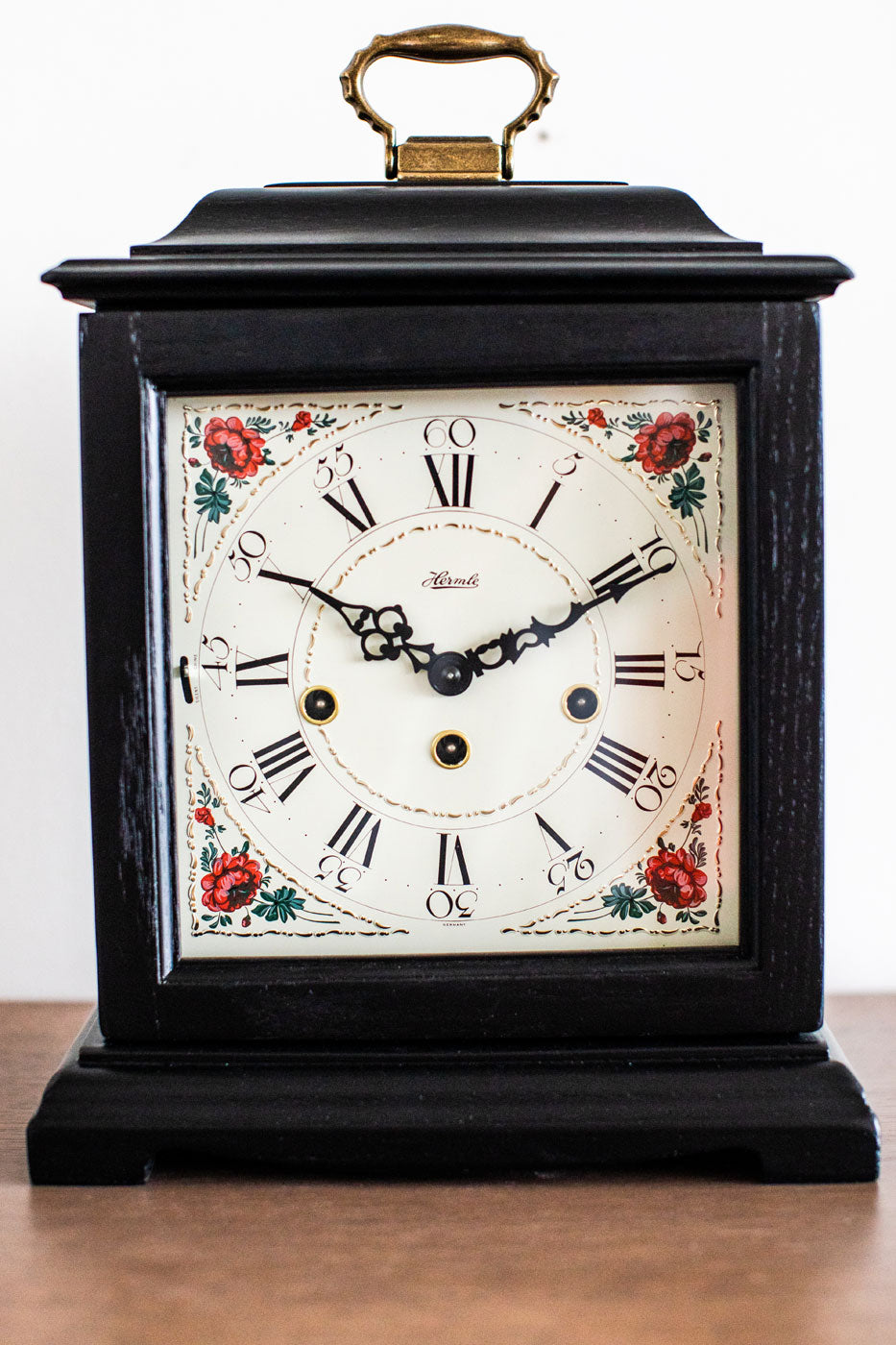 Hermle Instow Mechanical Mantel Clock - Black - Westminster Chime