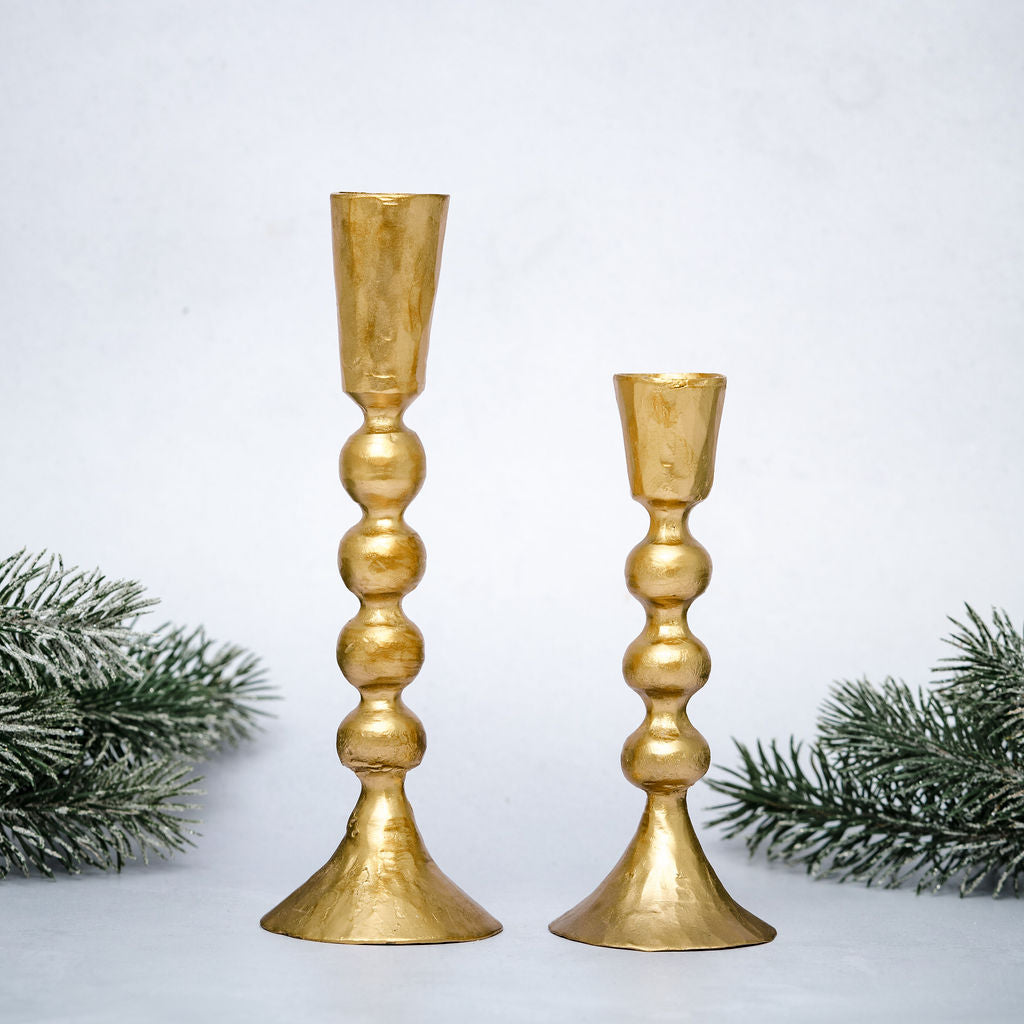 Sona Gold Coloured Candlestick Holder