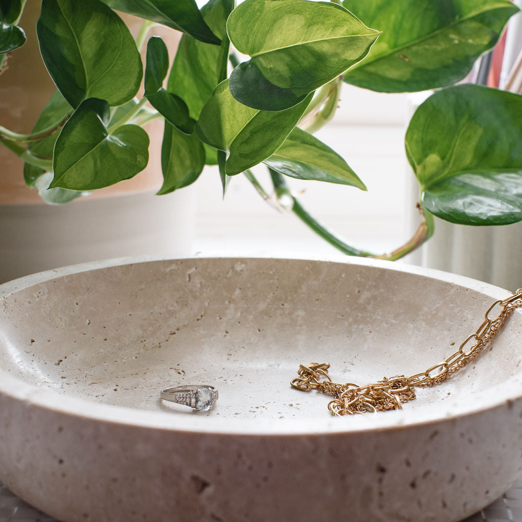 Liza - Travertine Decorative Bowl