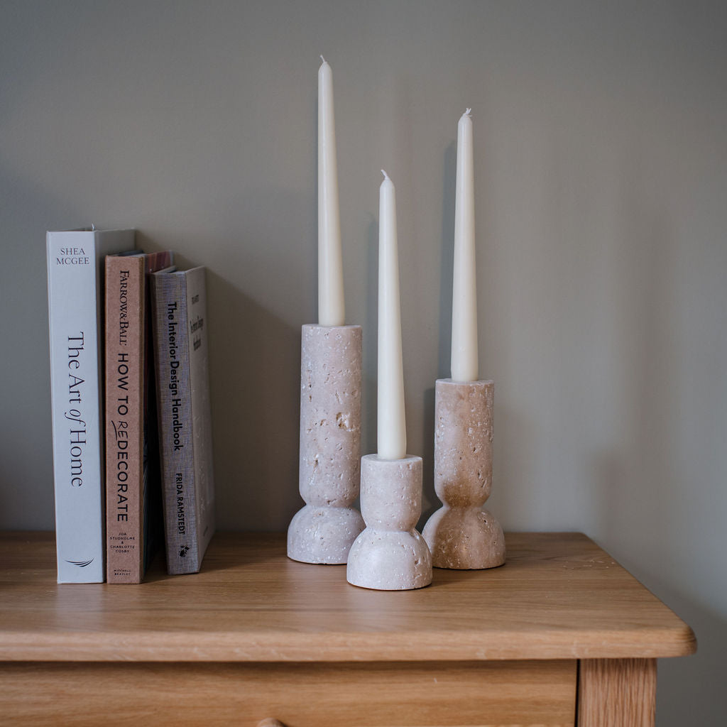 Keekle - Travertine Candlestick