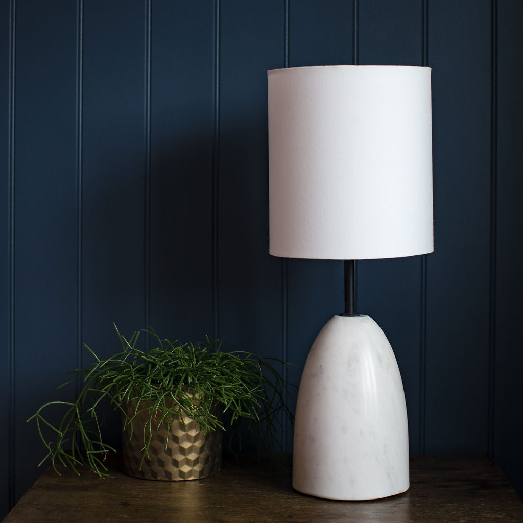 Kenmay White Marble Table Lamp