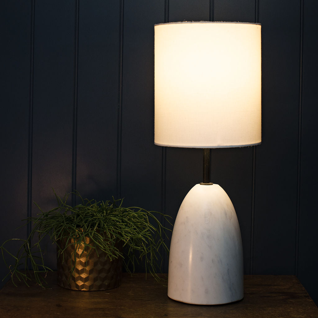 Kenmay White Marble Table Lamp