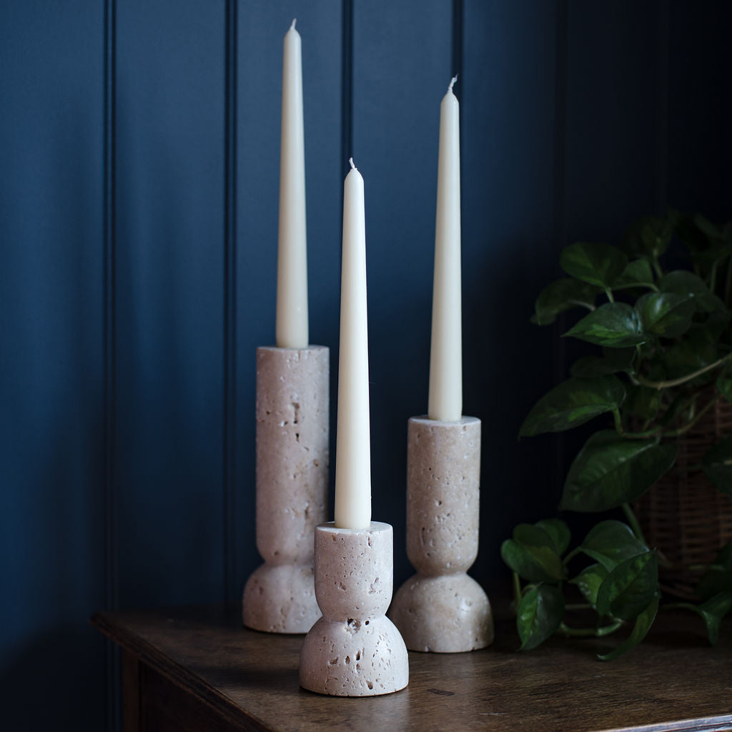 Keekle - Travertine Candlestick