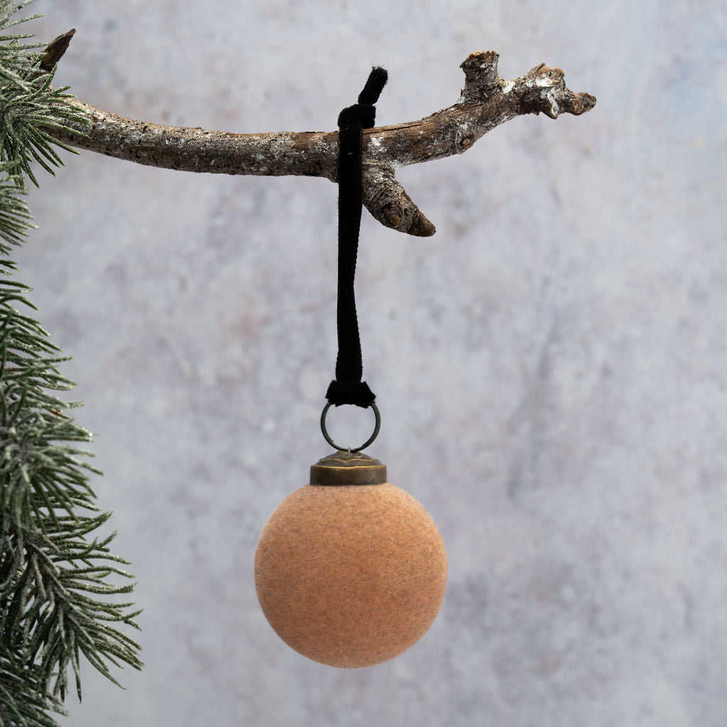 2" Nude Velvet Bauble