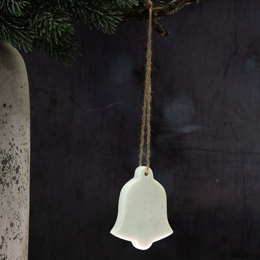 White Marble Hanging Bell Decoration