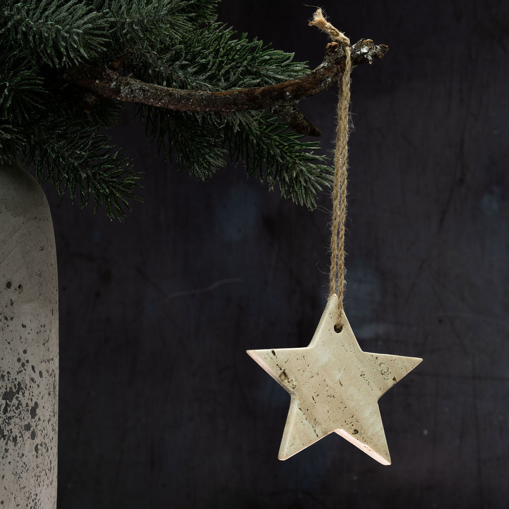 Travertine Hanging Star Decoration