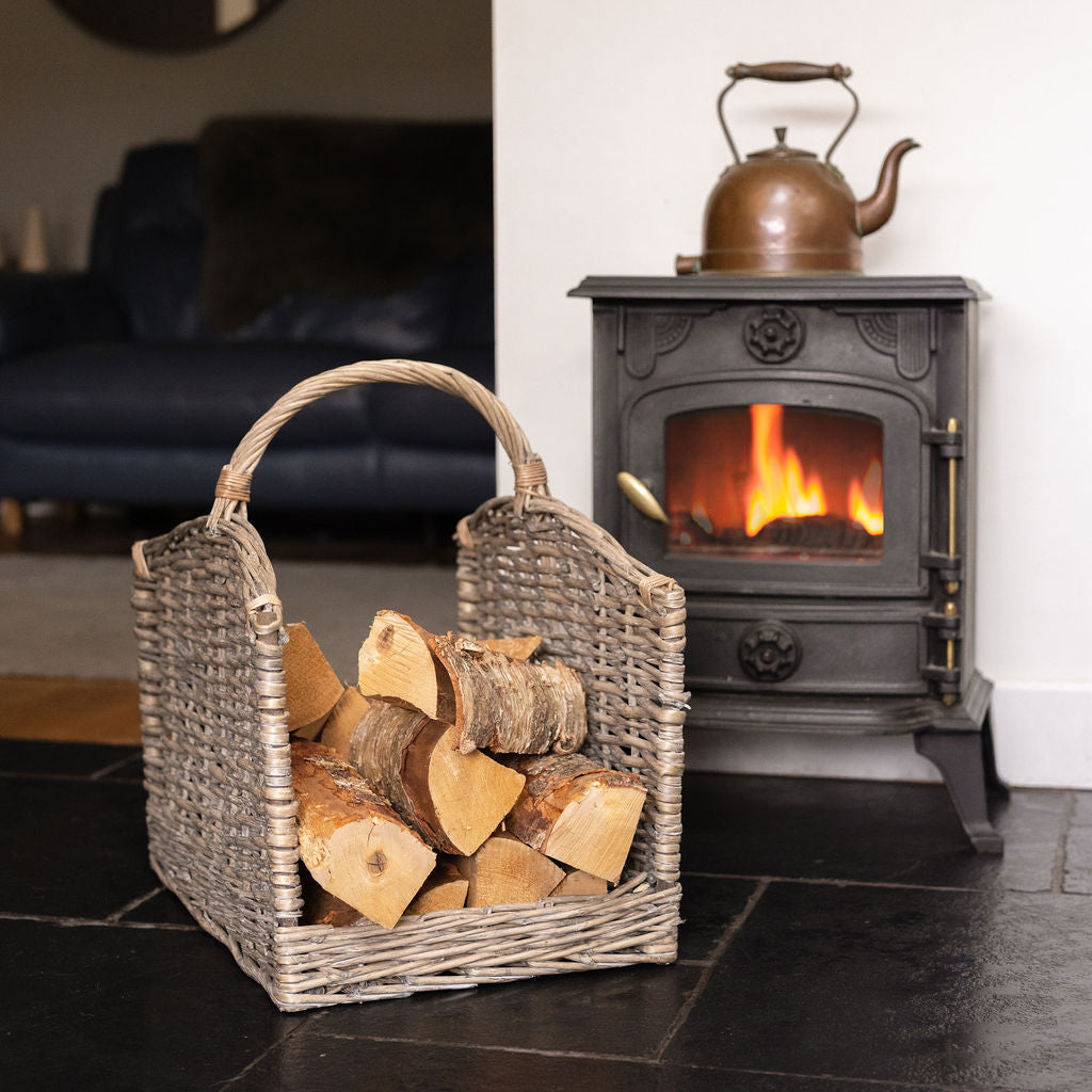 Coombe Buff Wicker Log Storage – Arthur Cameron