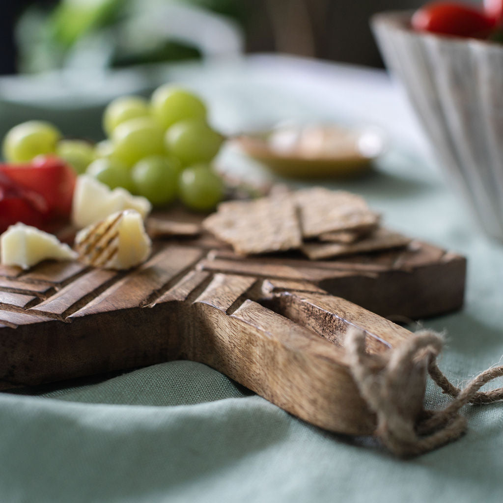 Grasse, Small, Decorative Chopping board, featuring intricate carved design