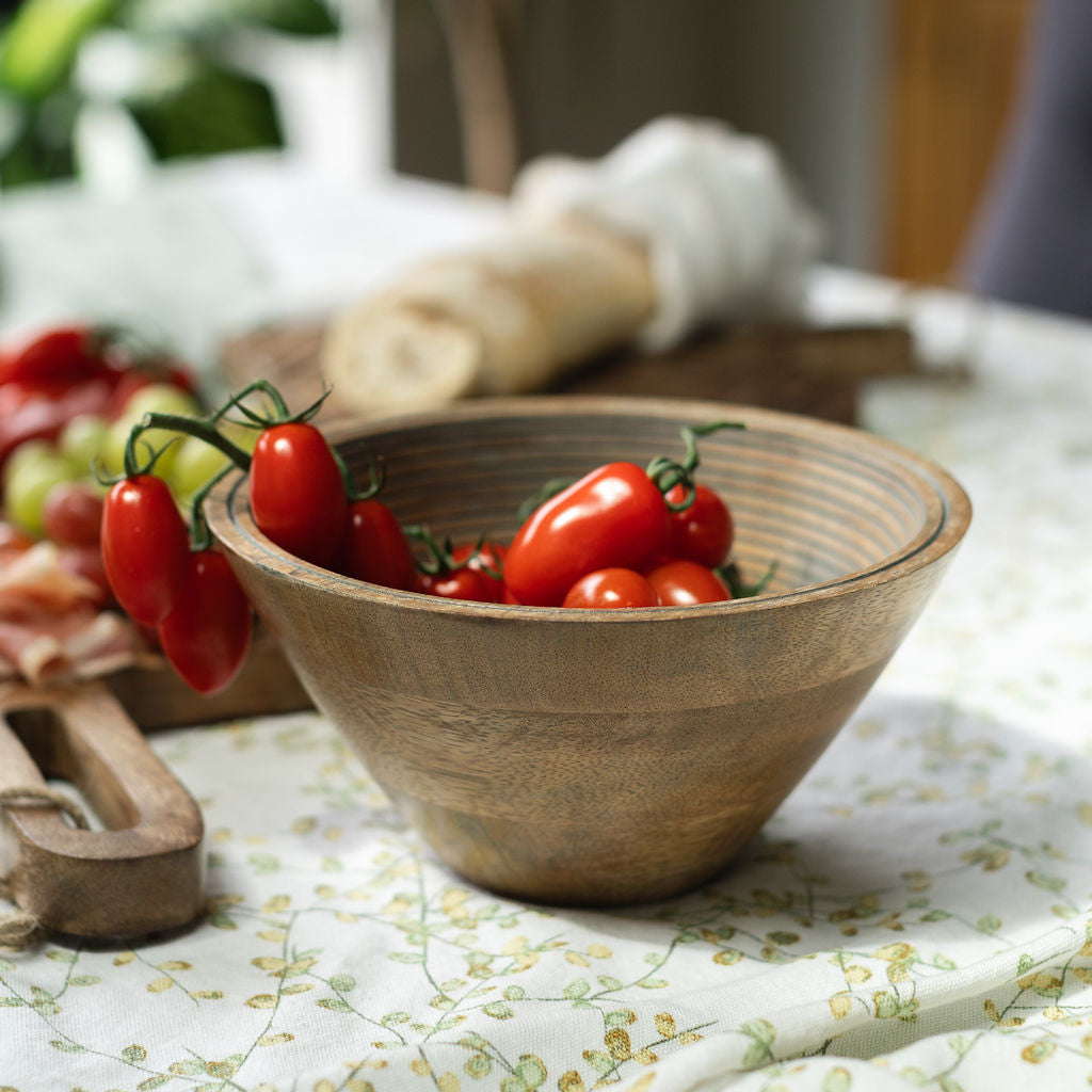 Lyon, Small, Smooth Hand-Carved Mango Wooden Bowl