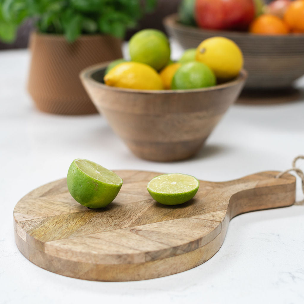 Lyon, Small, Smooth Hand-Carved Mango Wooden Bowl