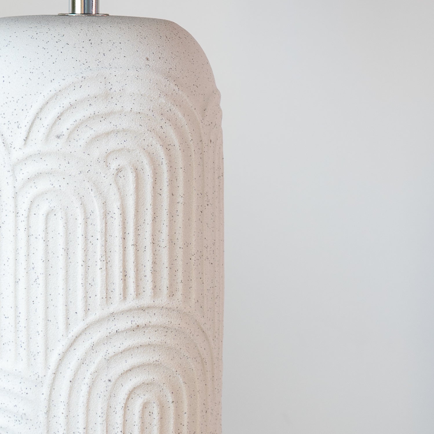 Diego Ceramic Textured Table Lamp with Natural Linen Shade