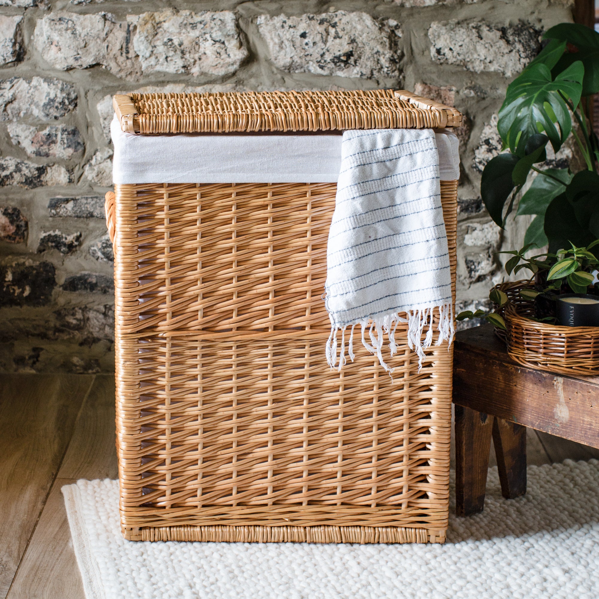 Natural Amalfi Wicker Laundry Basket