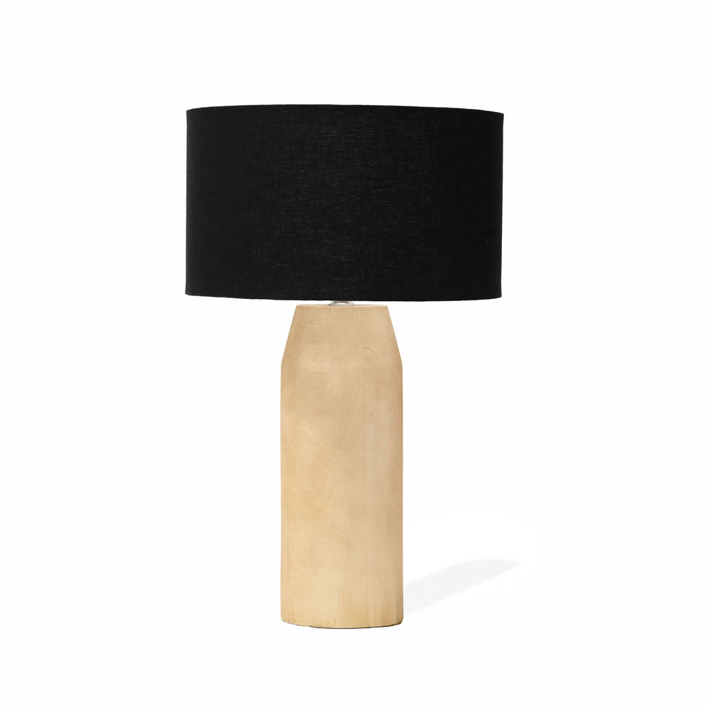 Ashton, Large wooden Table Lamp with Black Shade