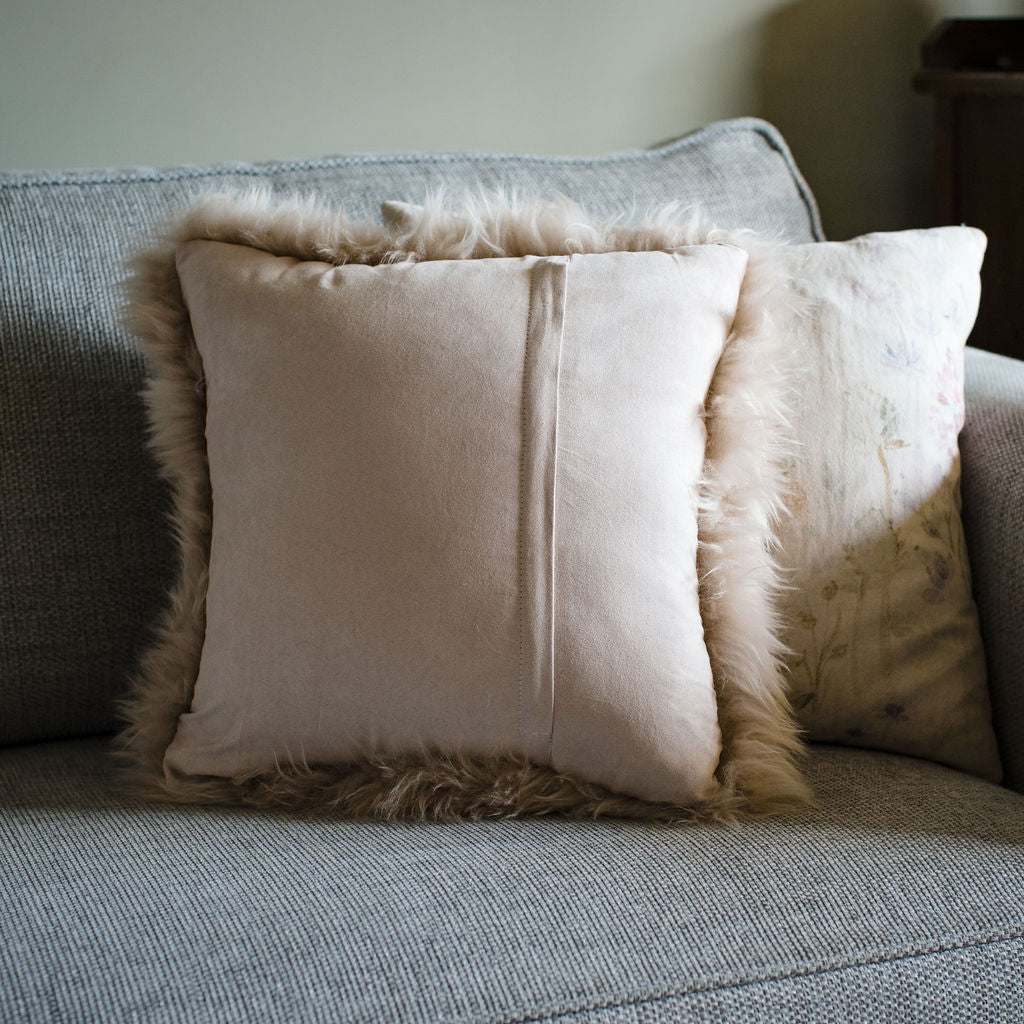 Nude Sheepskin Cushion Cover