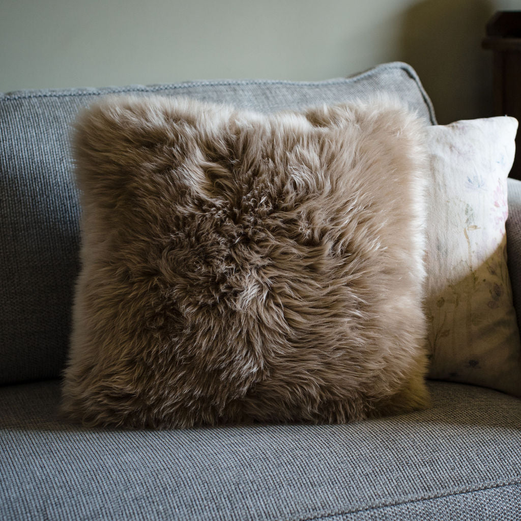 Mink Sheepskin Cushion Cover