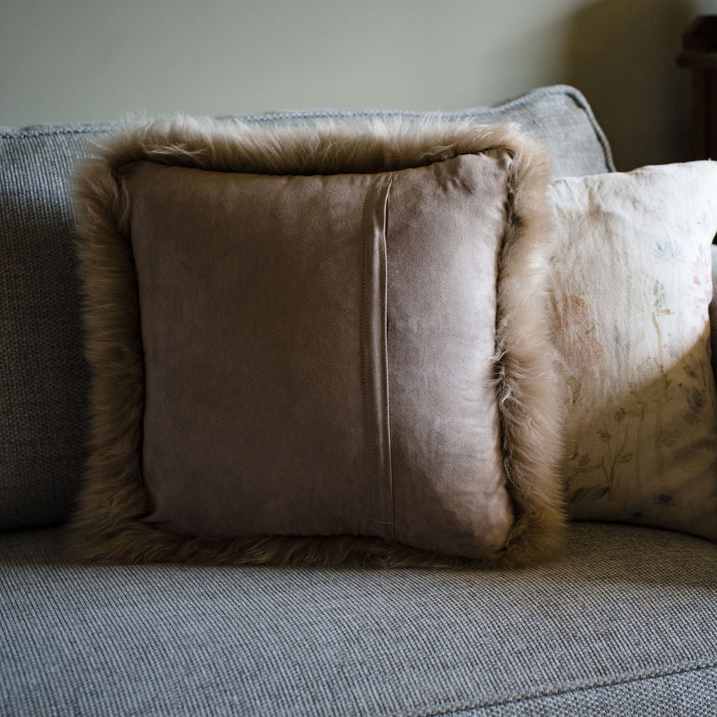 Mink Sheepskin Cushion Cover