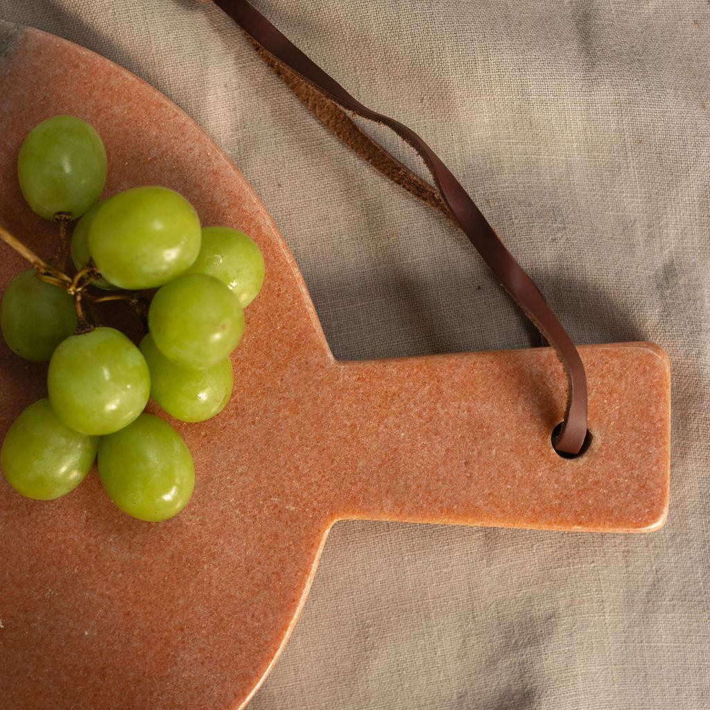 Pink Marble Round Chopping Board