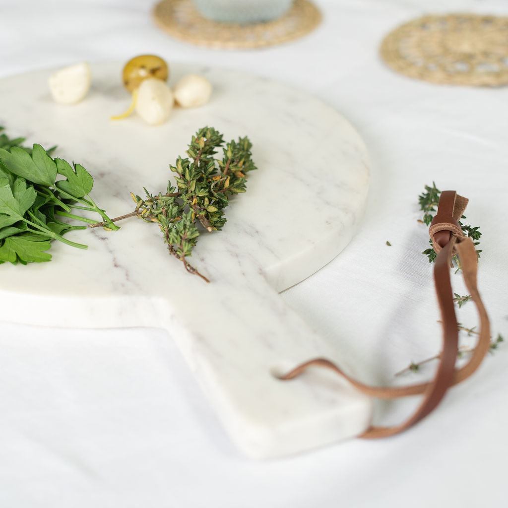 White Marble Round Chopping Board