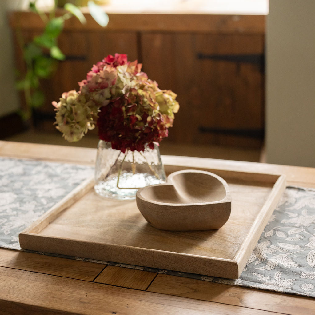 Belfort, Mango Wood Heart-Shaped Trinket Holder