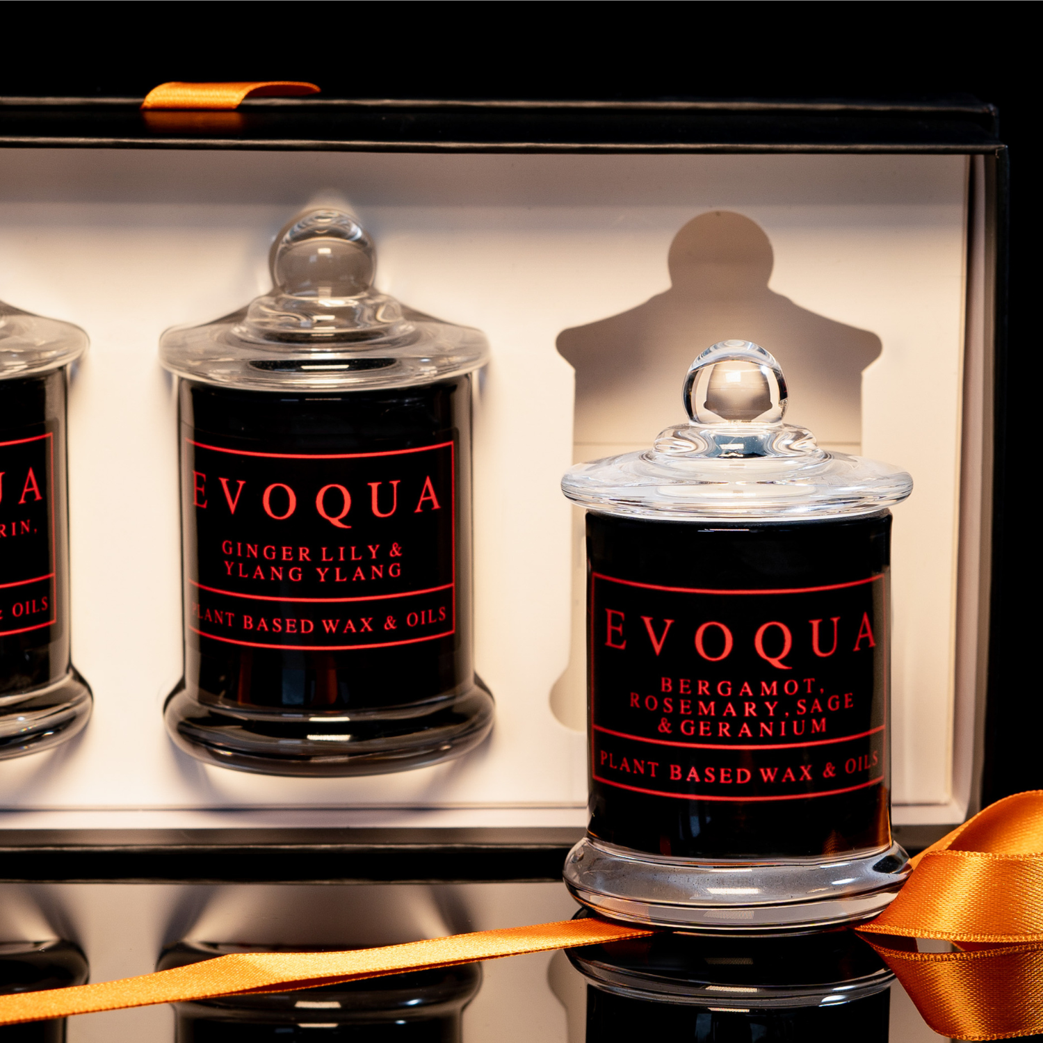 Evoqua 3 Piece Scented Candle Gift Set - Lavender, Clary Sage, Chamomile, Bergamot / Orange, Mandarin, Bergamot, Lavender / Eucalyptus, Lemon, Mint