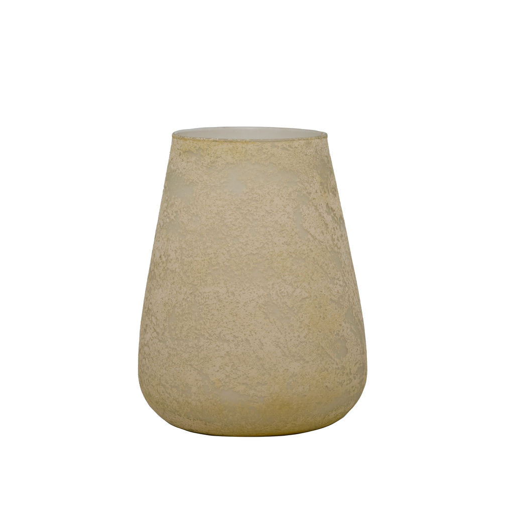 Silvana Rustic Cream Finished Glass Vase