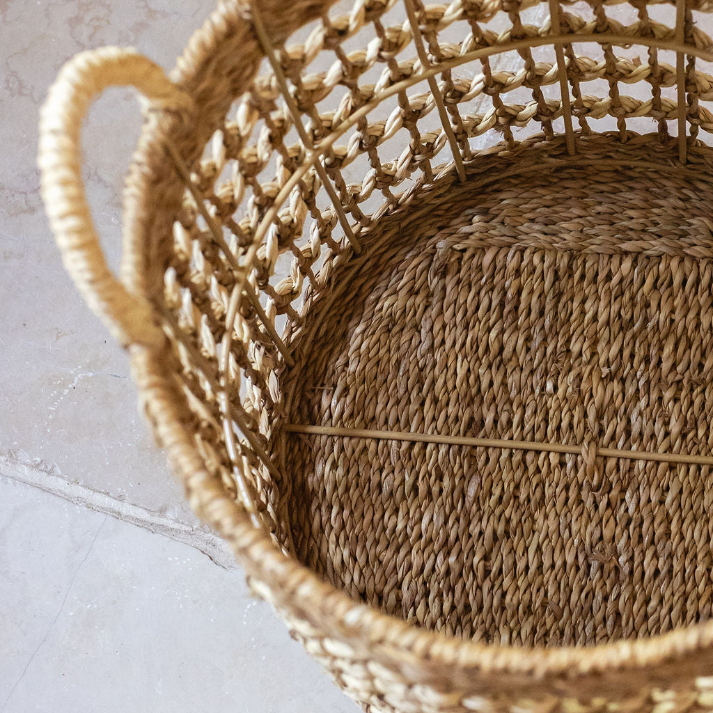 Dhepa Round Seagrass Storage Basket