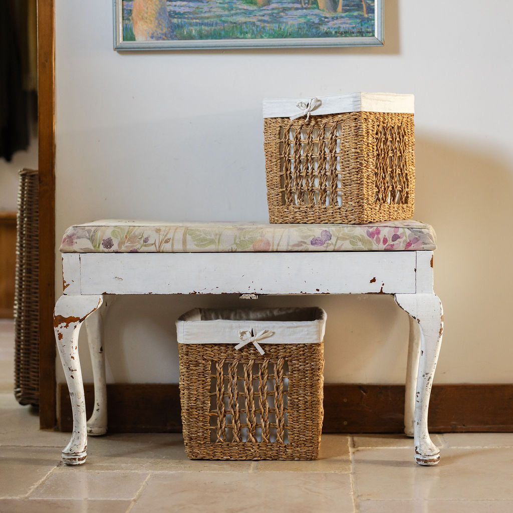 Balu Lined Seagrass Storage Basket