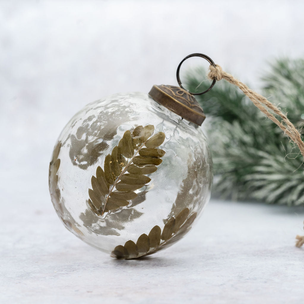 3" Leaf Botanical Bauble