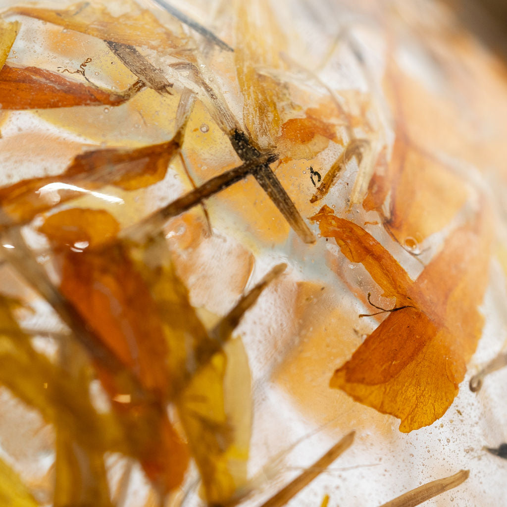 3" Amber Botanical Bauble