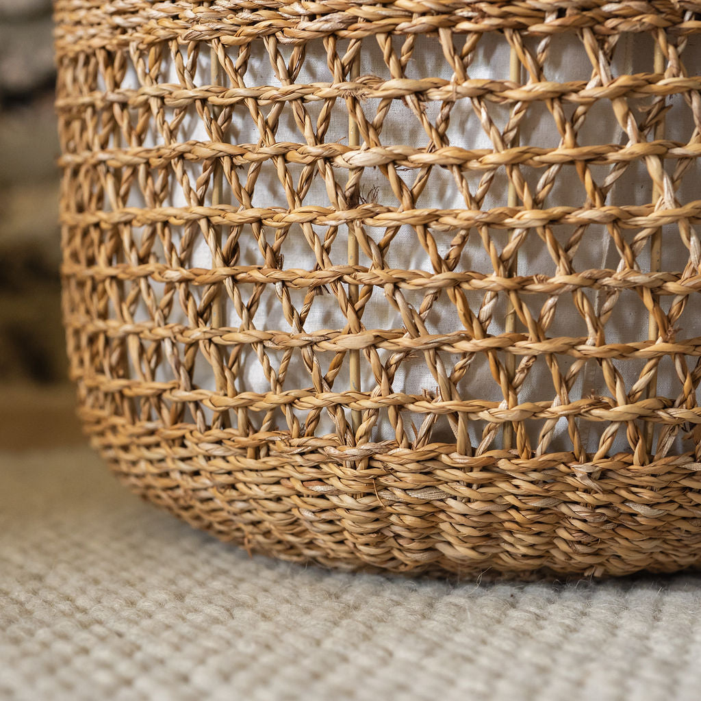 Atrai Lined Seagrass Laundry Basket