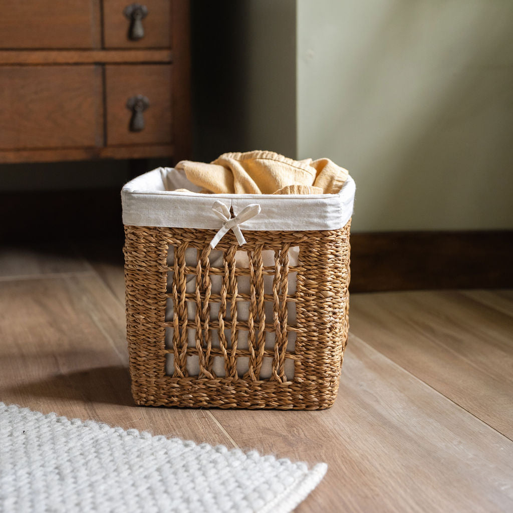 Balu Lined Seagrass Storage Basket