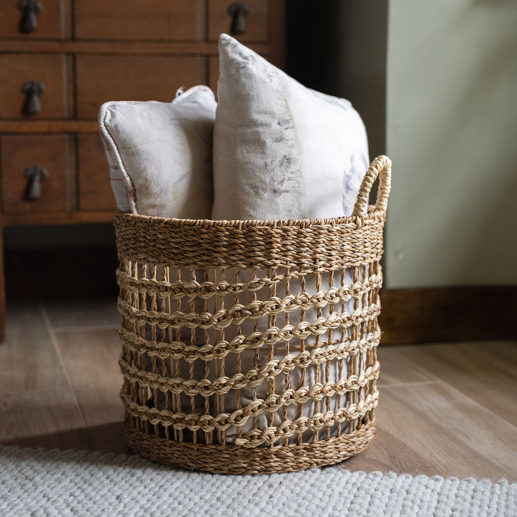 Dhepa Round Seagrass Storage Basket