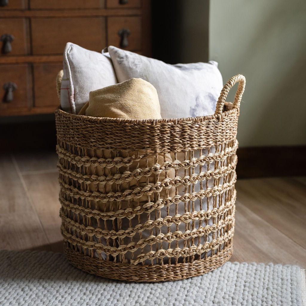 Dhepa Round Seagrass Storage Basket