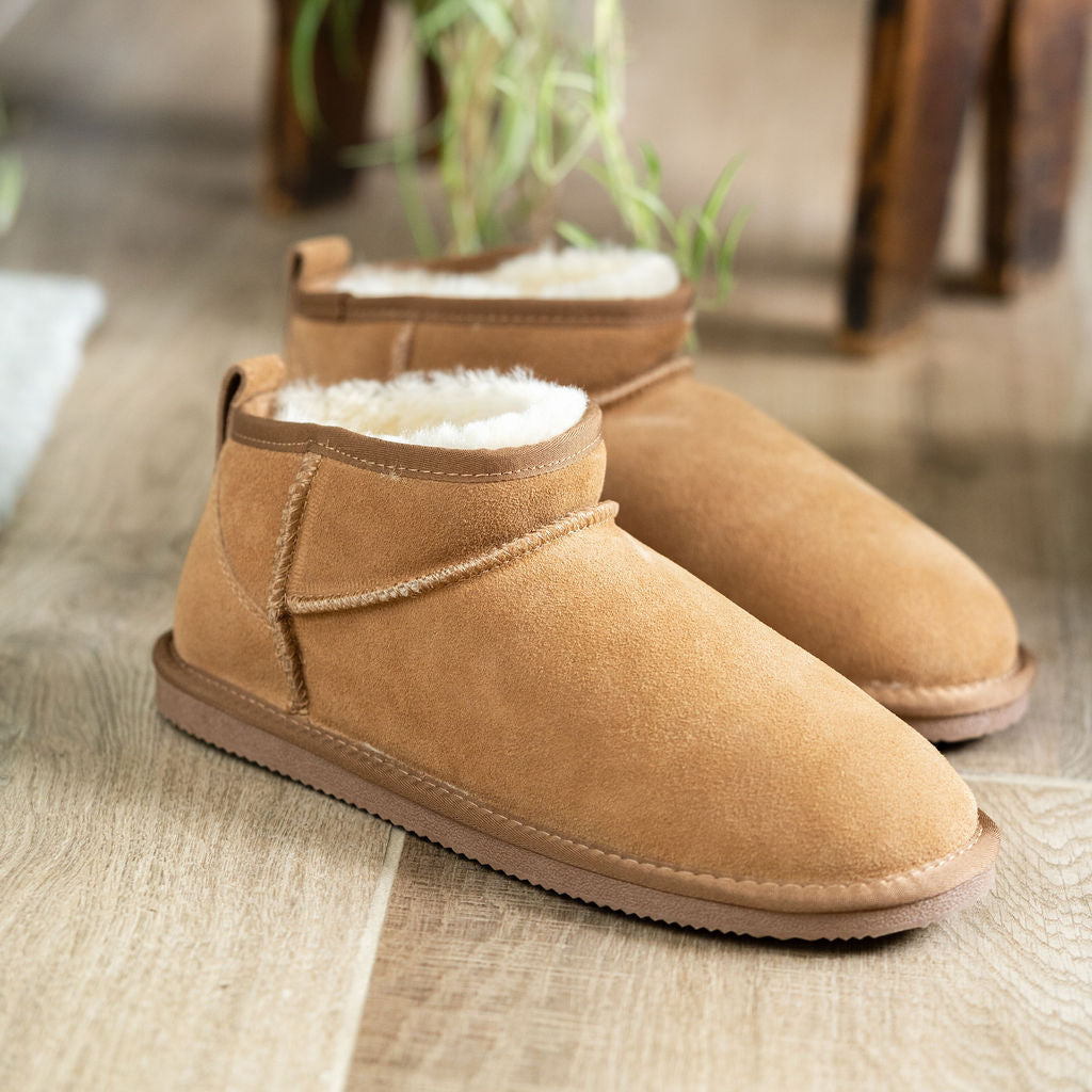 Ladies 'Natasha' Sheepskin Ankle Boots - Chestnut