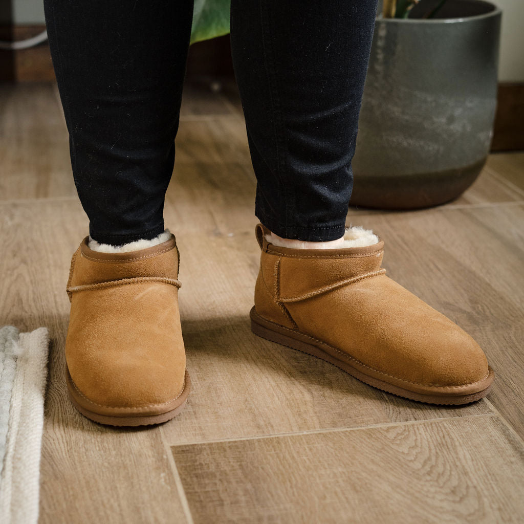 Ladies 'Natasha' Sheepskin Ankle Boots - Chestnut