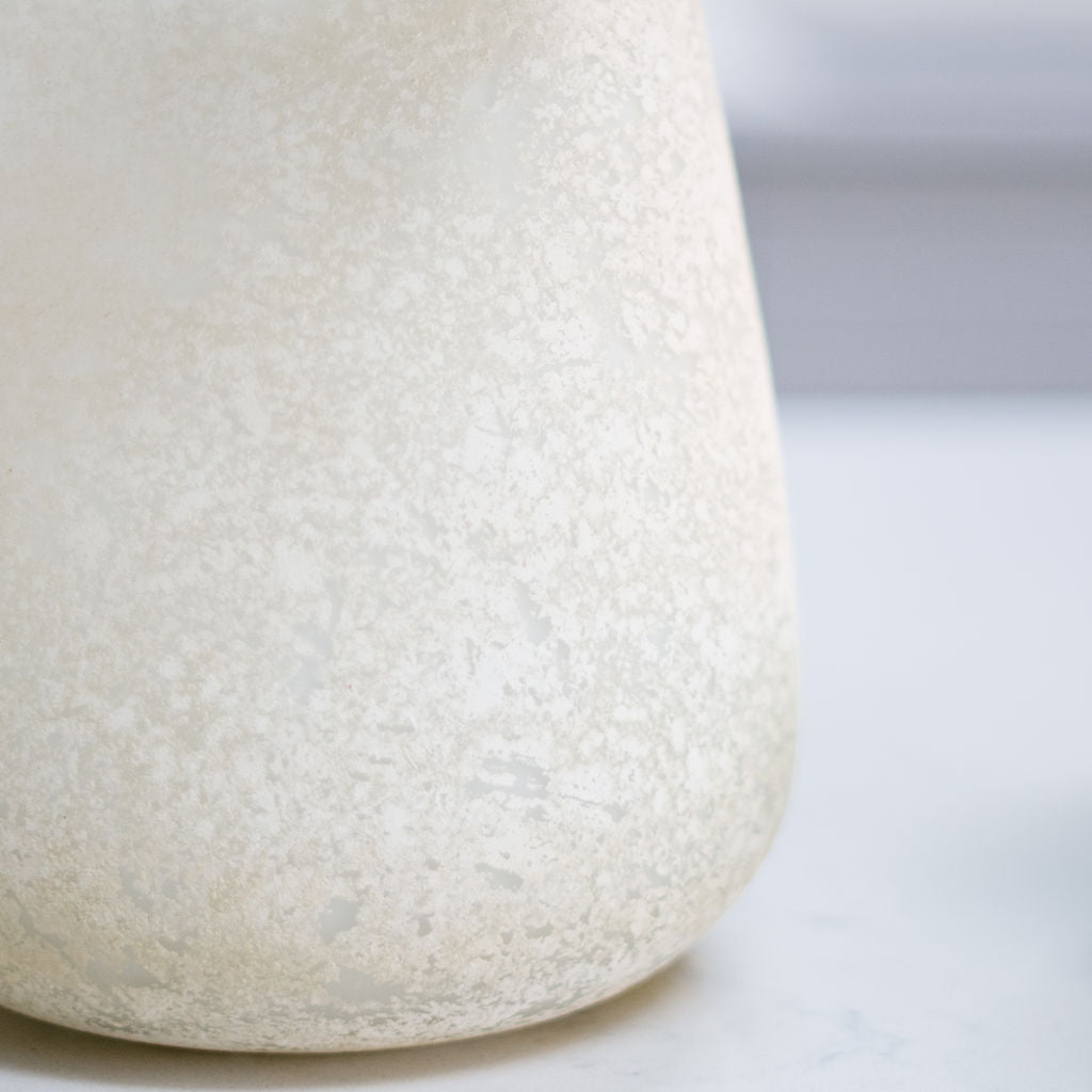 Silvana Rustic Cream Finished Glass Vase