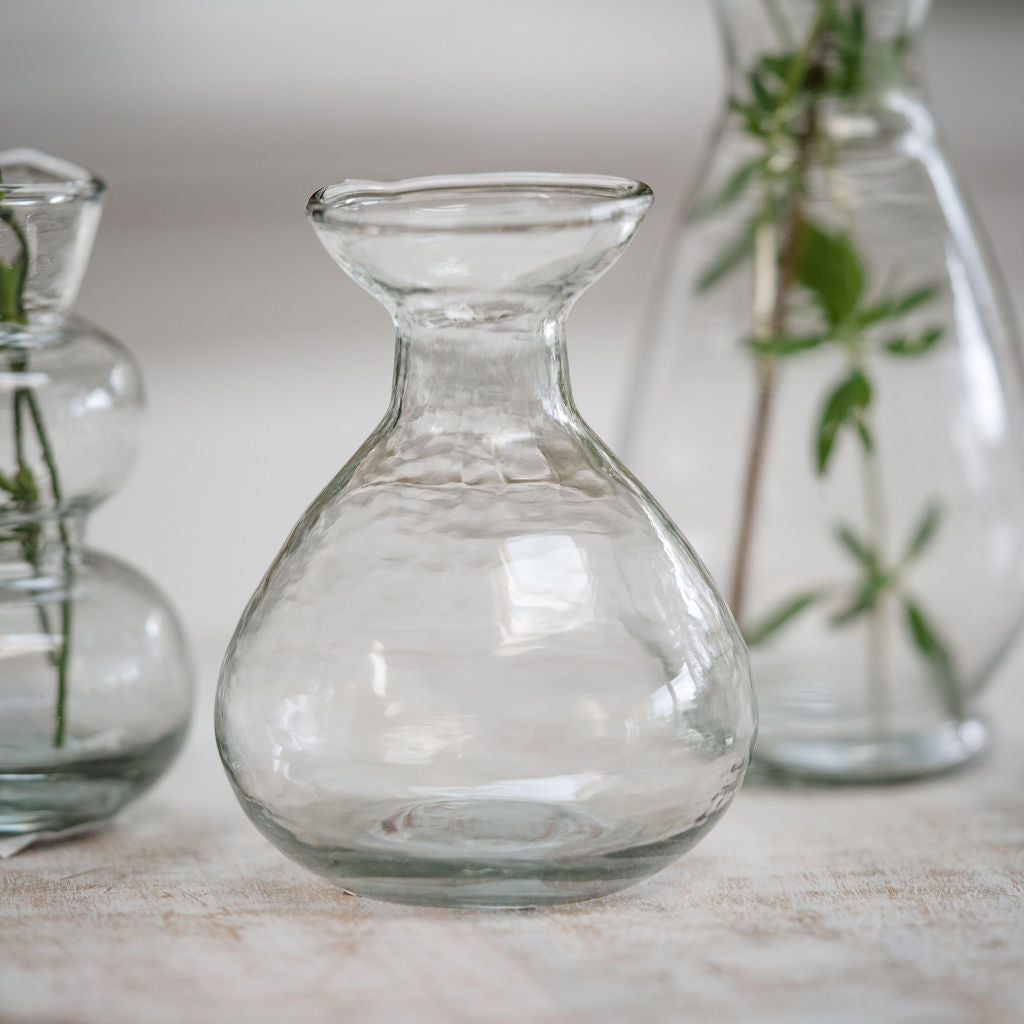 Auriela Hammered Glass Bud Vase