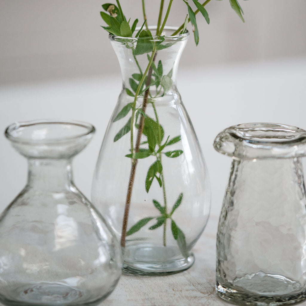 Victoria Hammered Glass Bud Vase