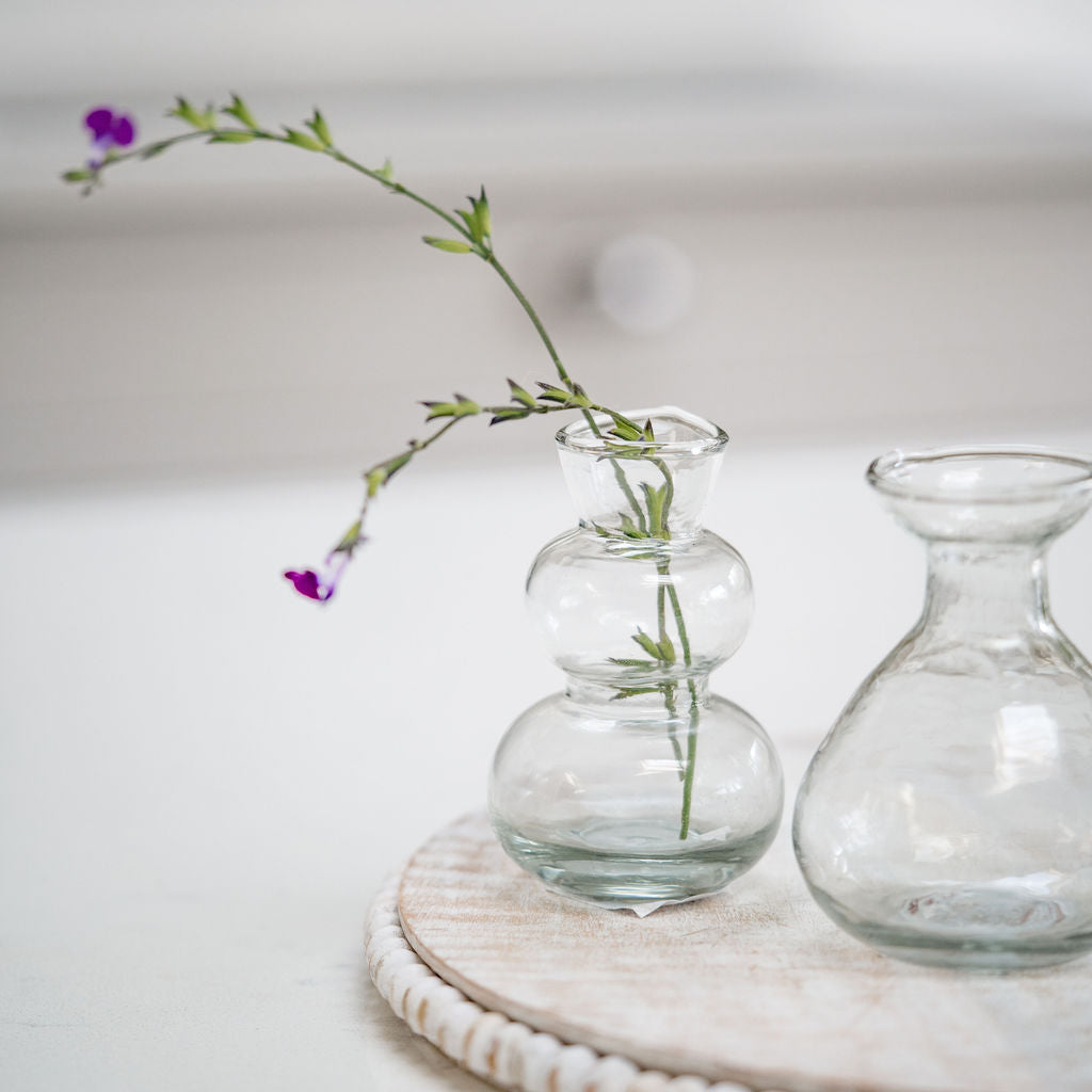 Sophie Hammered glass Bud Vase