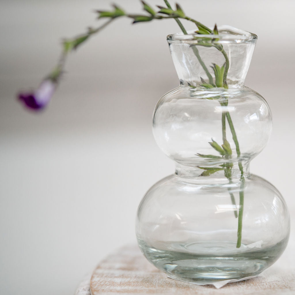 Sophie Hammered glass Bud Vase