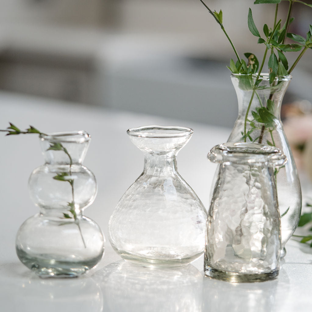 Auriela Hammered Glass Bud Vase