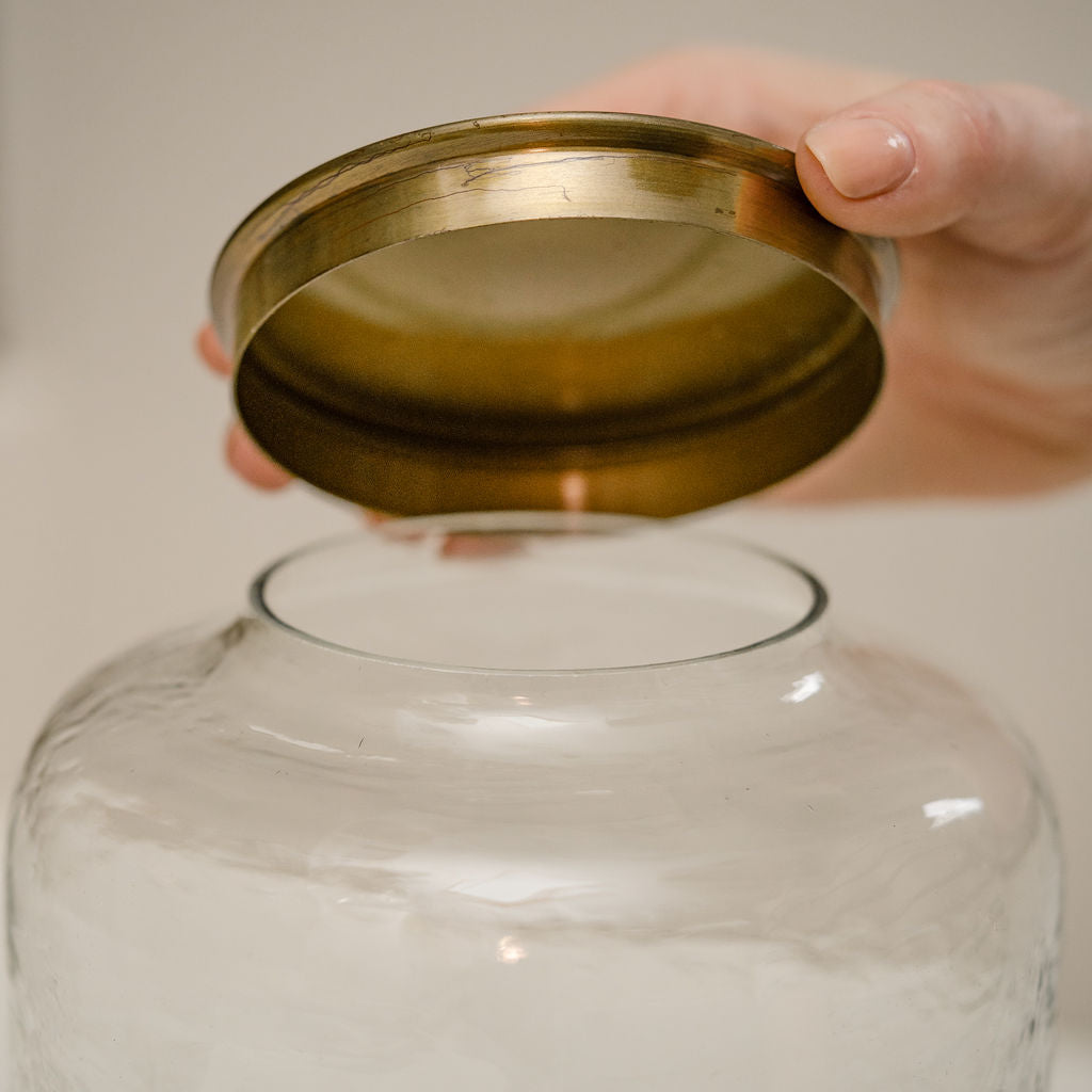 Newark Hammered Glass Lidded Storage Container