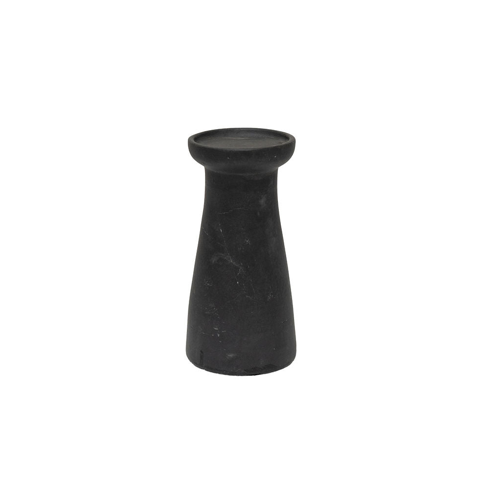 Irthing - Black Terracotta Piller Candle Holder