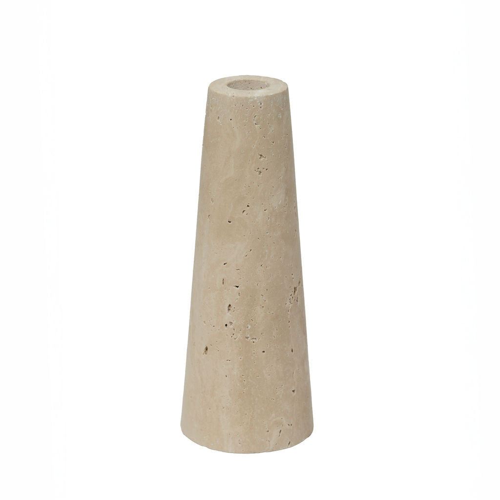 Argyll - Travertine Candlestick Holder