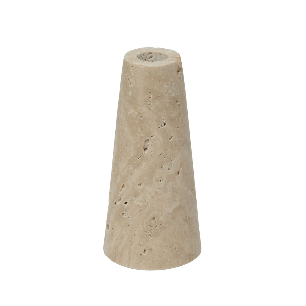 Argyll - Travertine Candlestick Holder